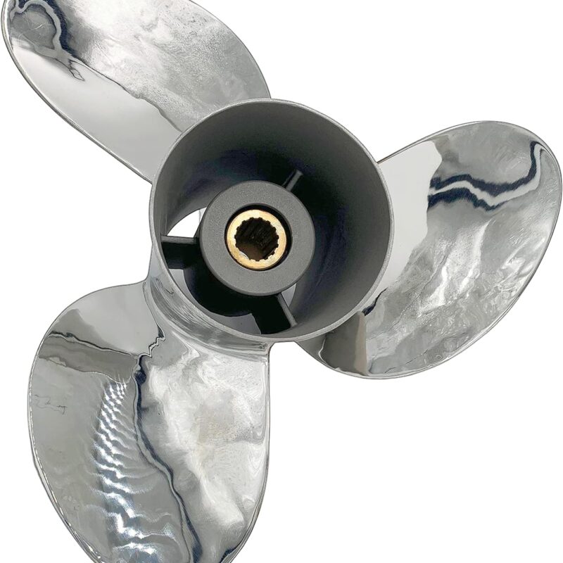 Outboard Propeller 14 1/2×17 Stainless Steel Prop Fit for Yamaha Engine 150HP-300HP 15 Tooth 3 Blades RH 14.5×17