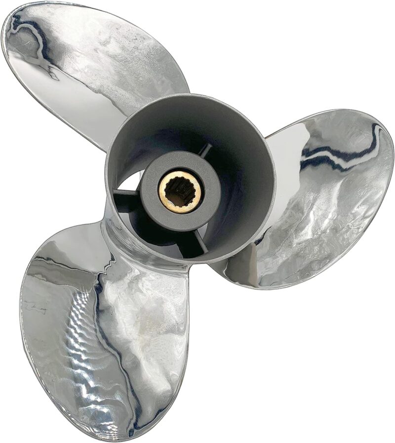 Outboard Propeller 14 1/2×17 Stainless Steel Prop Fit for Yamaha Engine 150HP-300HP 15 Tooth 3 Blades RH 14.5×17